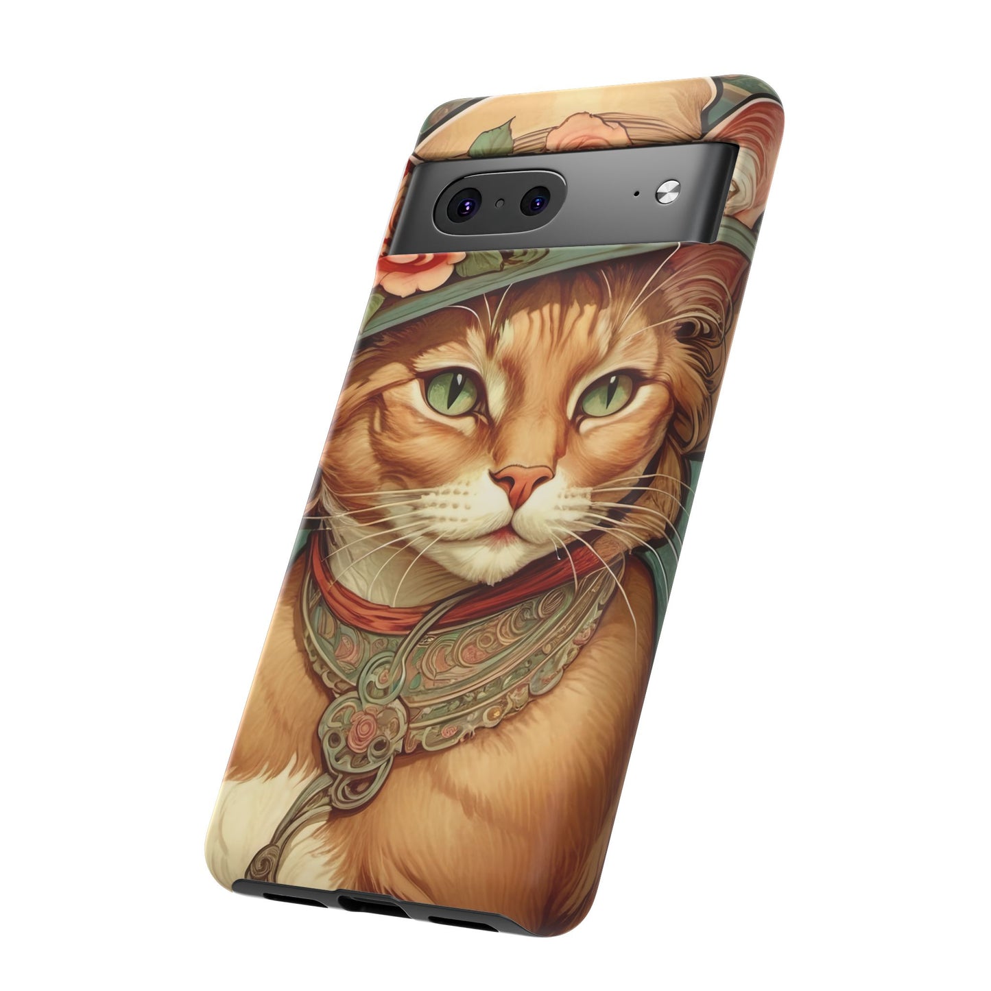 Alphonse Mucha Tough Phone Cases (A lady cat 2)