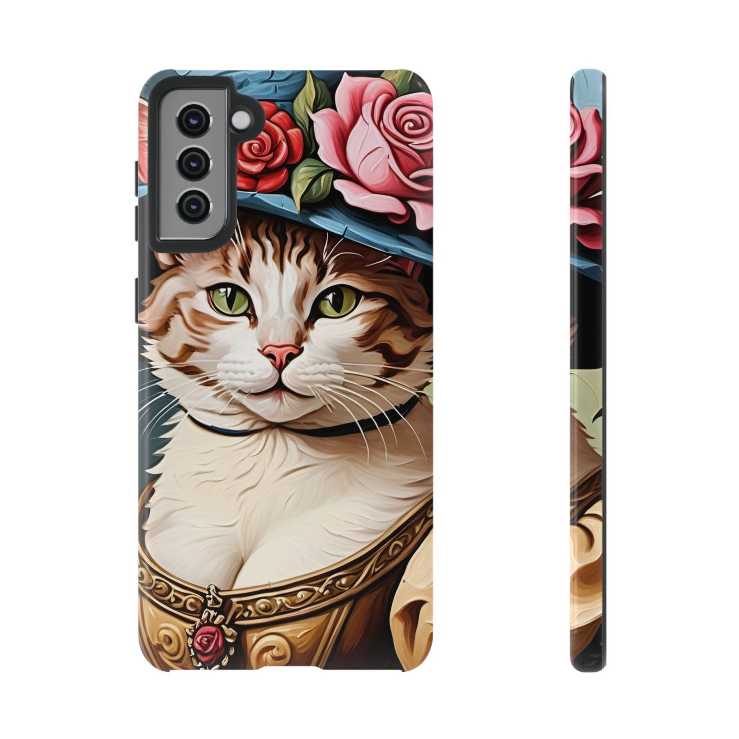 Oil Painting Cat Tough Phone Cases (A Lady 2)