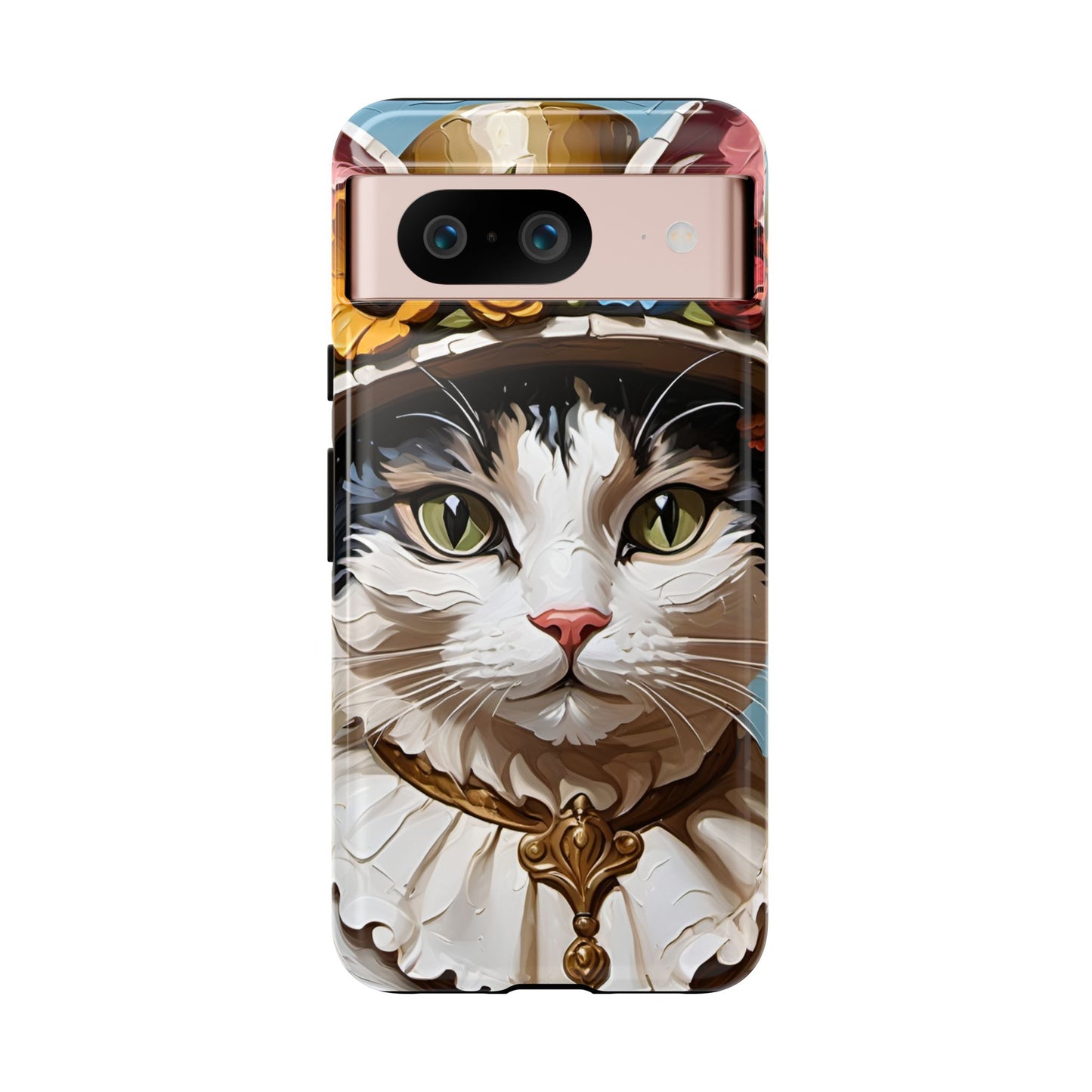 Oil Painting Cat Tough Phone Cases (A Lady)