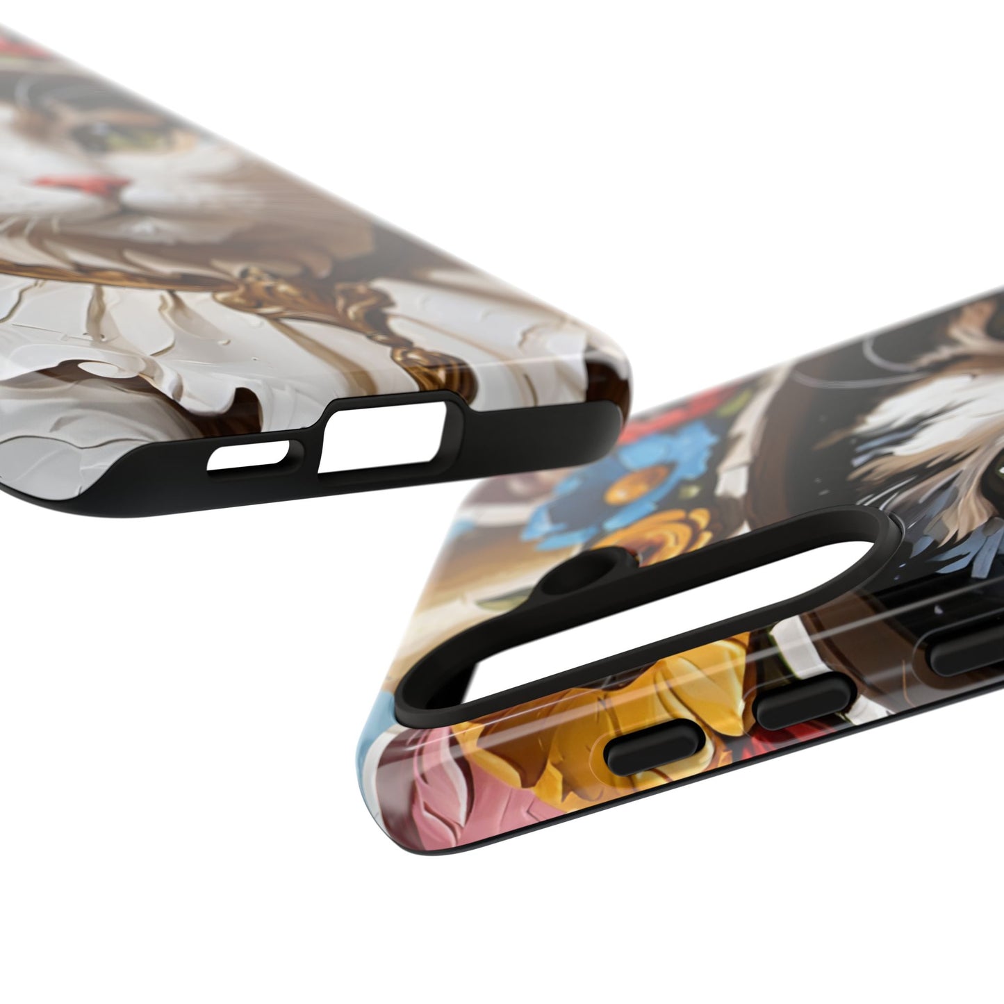 Oil Painting Cat Tough Phone Cases (A Lady)