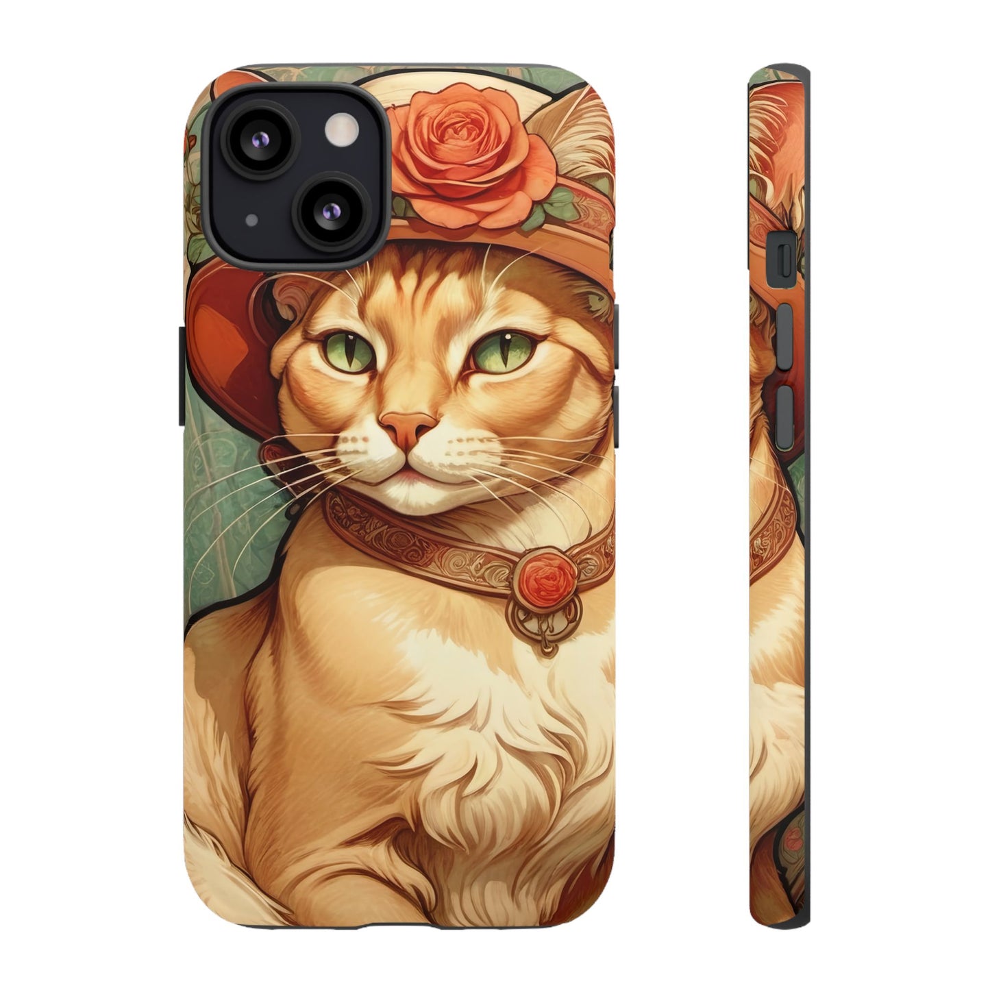 Alphonse Mucha Tough Phone Cases (A lady cat)