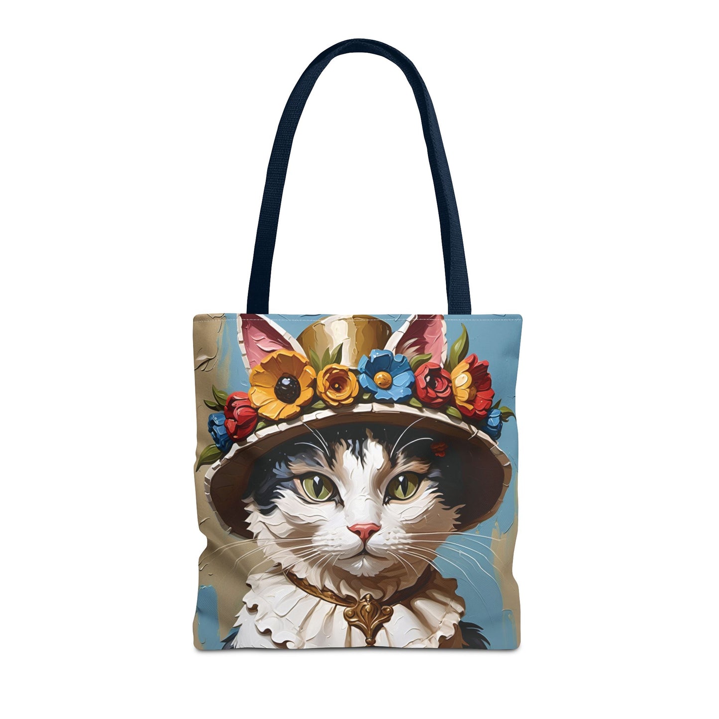 Cat Portrait in Oil Tote Bag