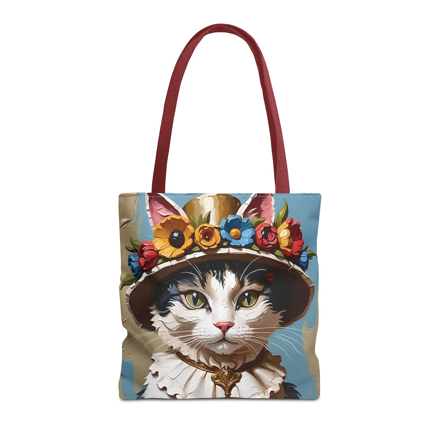 Cat Portrait in Oil Tote Bag