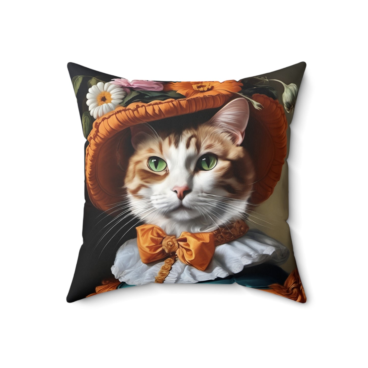 Rococo Cat Square Pillow