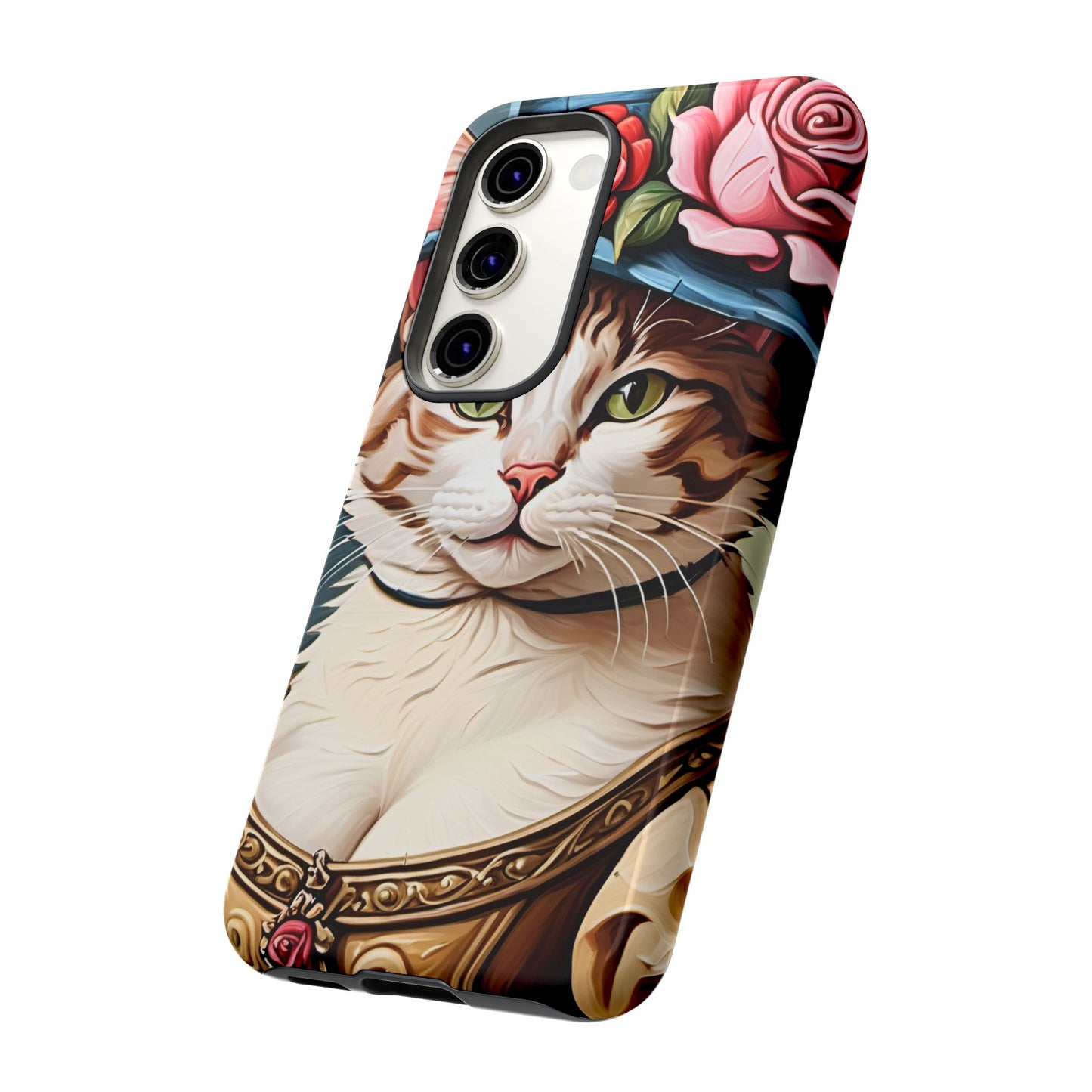 Oil Painting Cat Tough Phone Cases (A Lady 2)