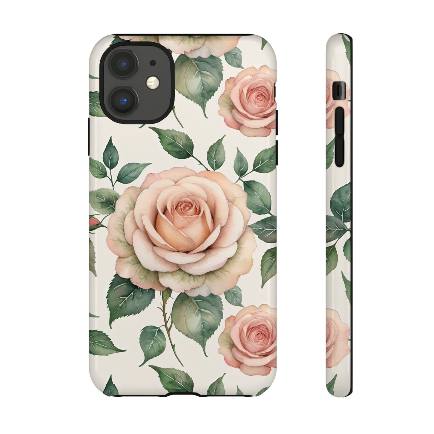 Watercolor Large Roses Tough Cases