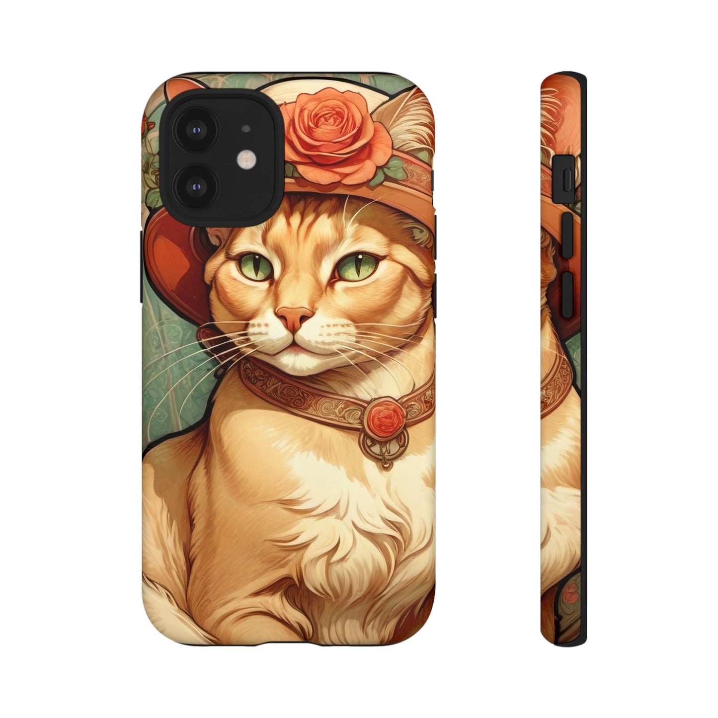 Alphonse Mucha Tough Phone Cases (A lady cat)