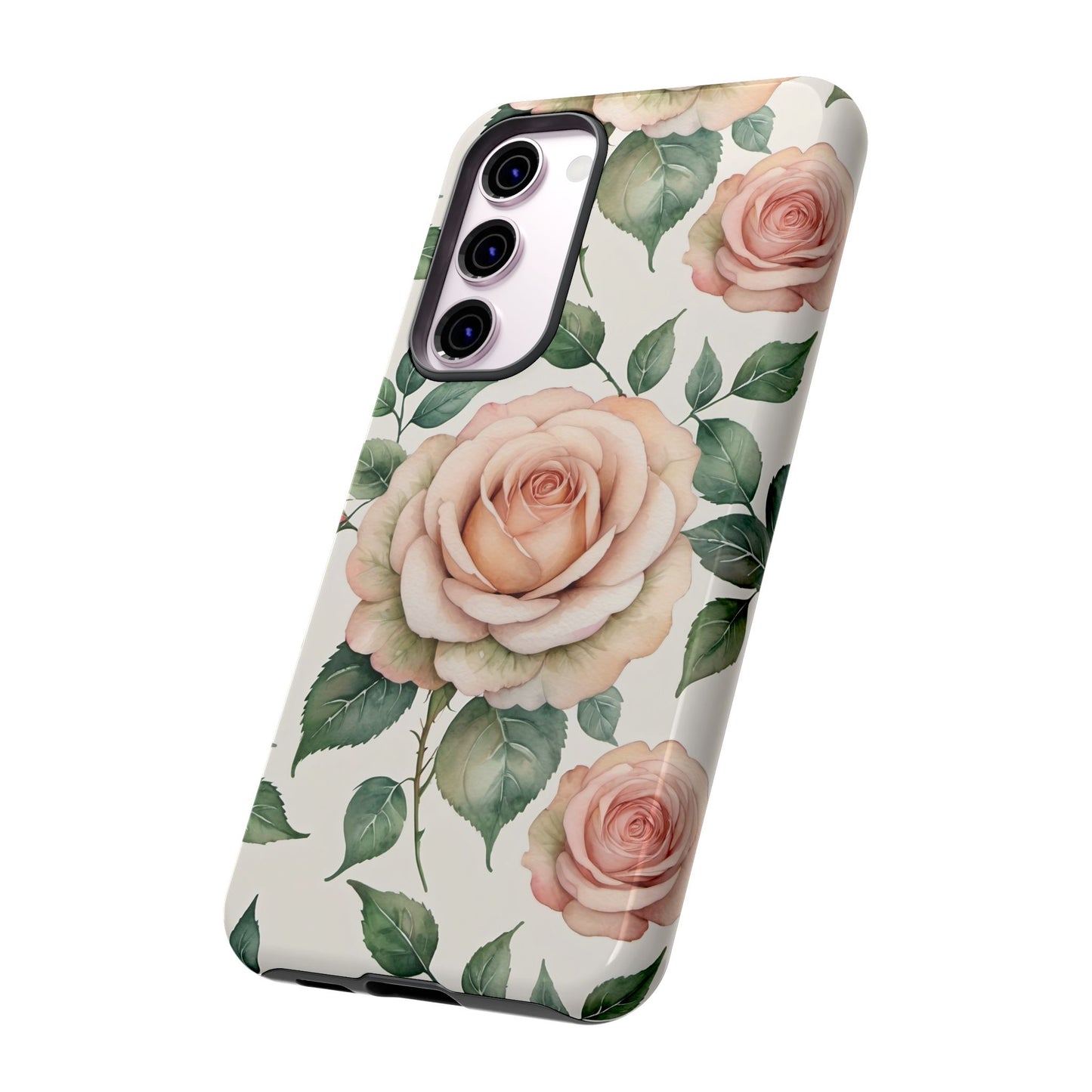 Watercolor Large Roses Tough Cases