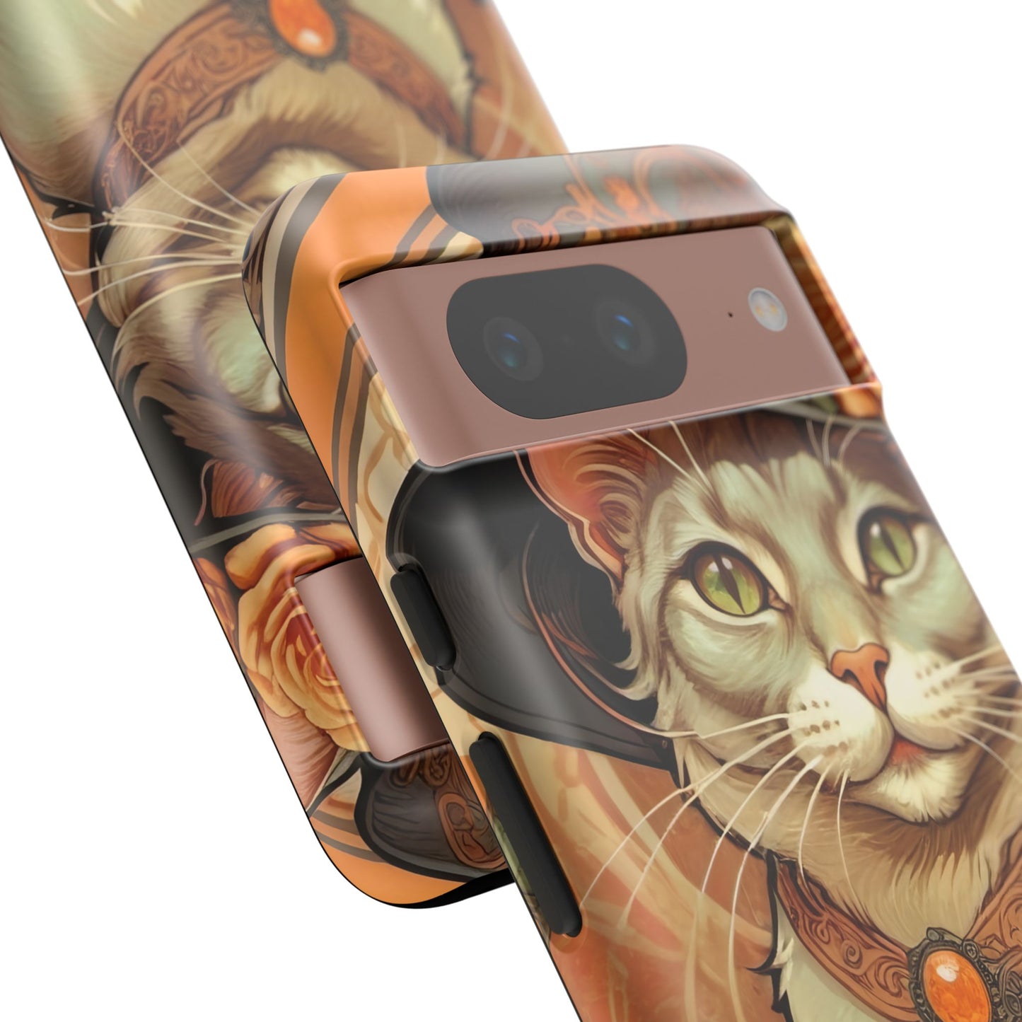 Halloween Alphonse Mucha Tough Phone Cases (A gentleman cat)
