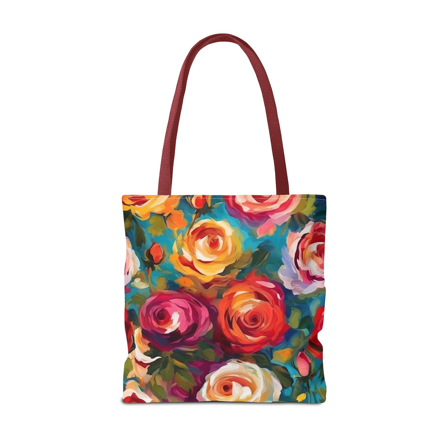 Claude Monet inspired Colorful Garden Roses Tote Bag