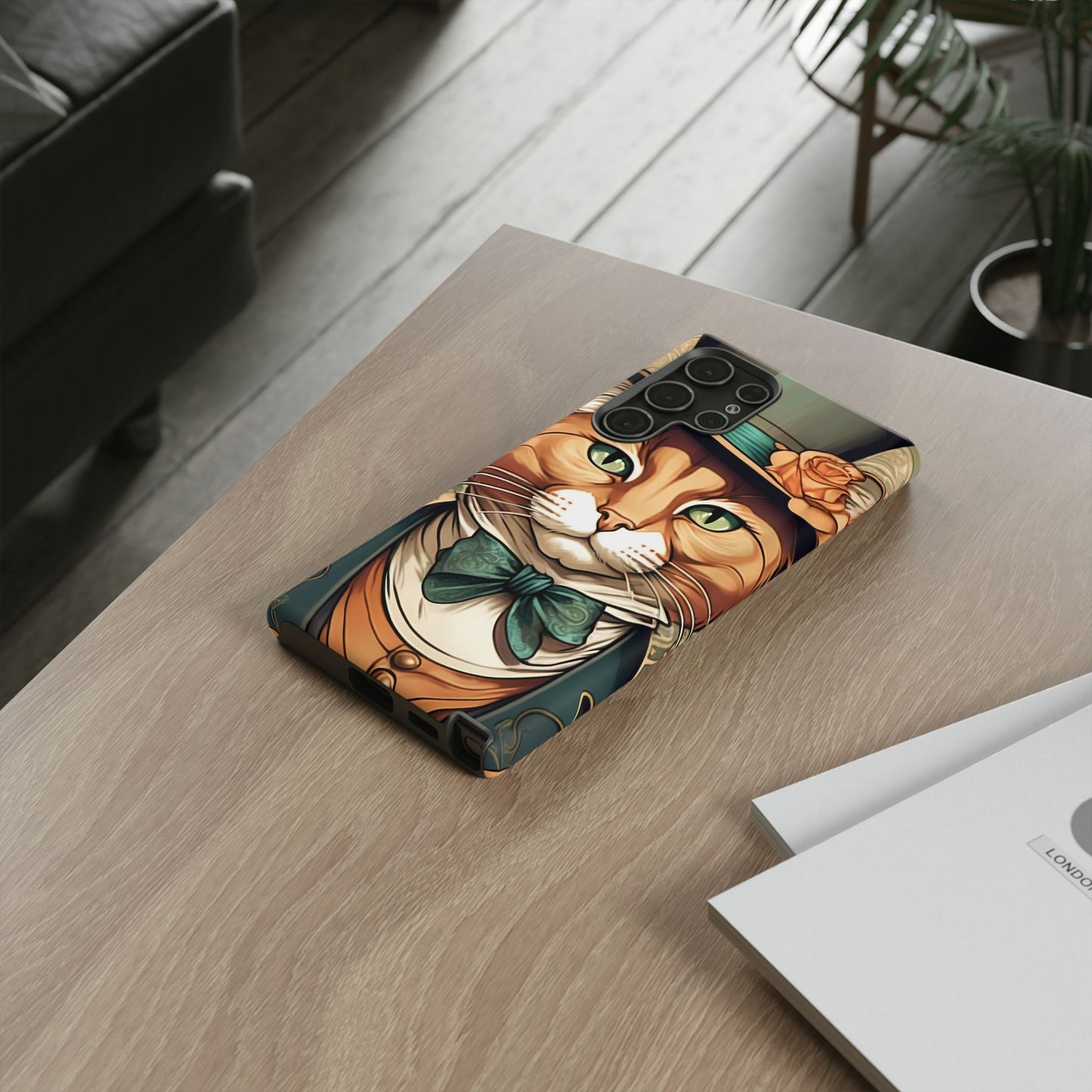 Alphonse Mucha Tough Phone Cases (A gentleman cat)