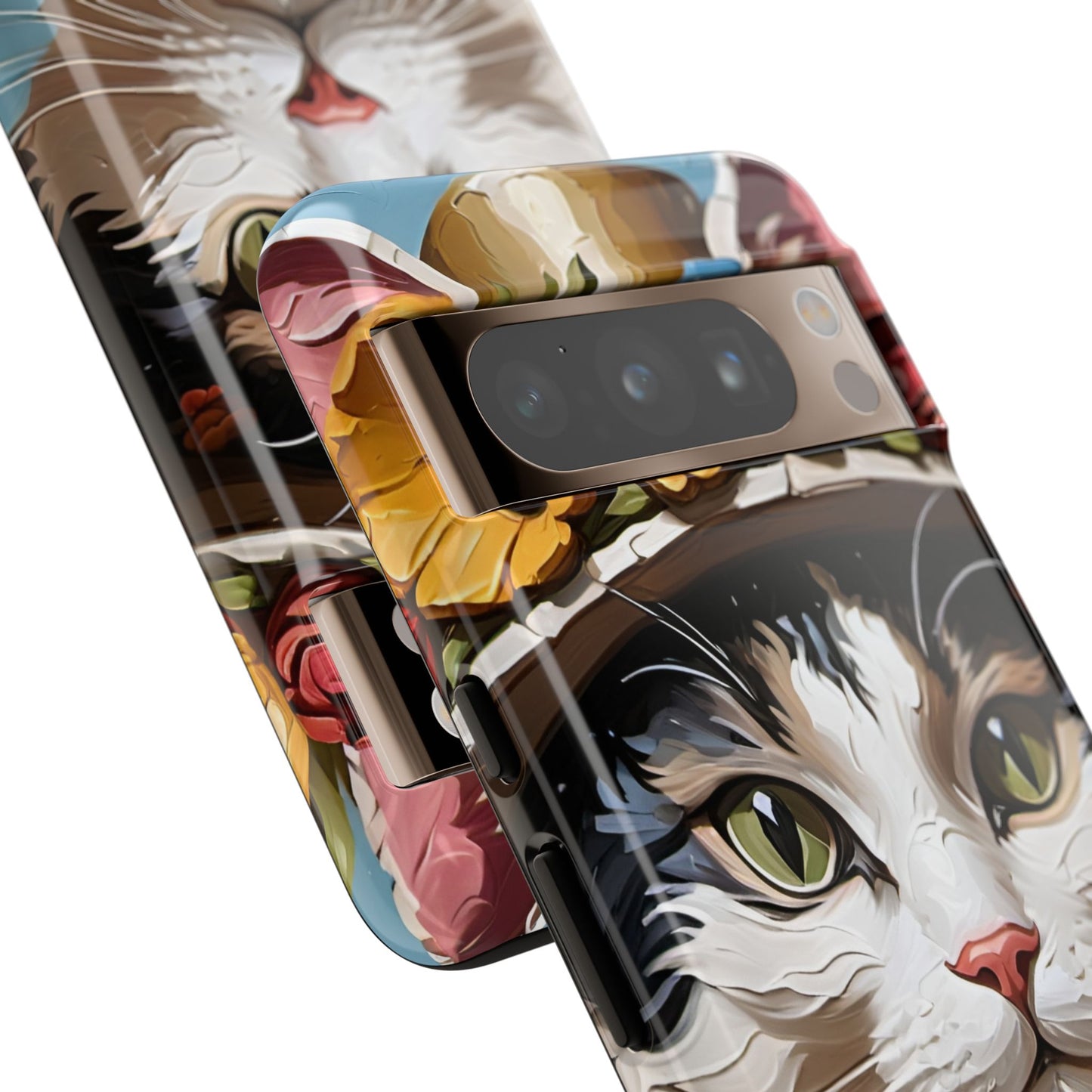 Oil Painting Cat Tough Phone Cases (A Lady)