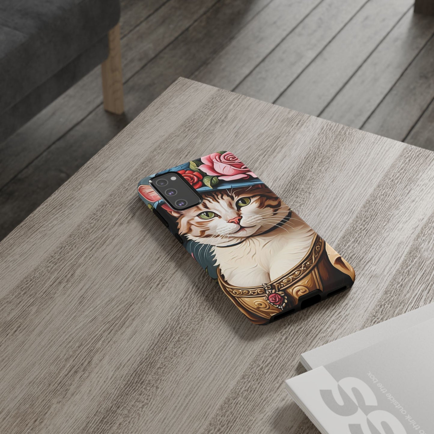 Oil Painting Cat Tough Phone Cases (A Lady 2)