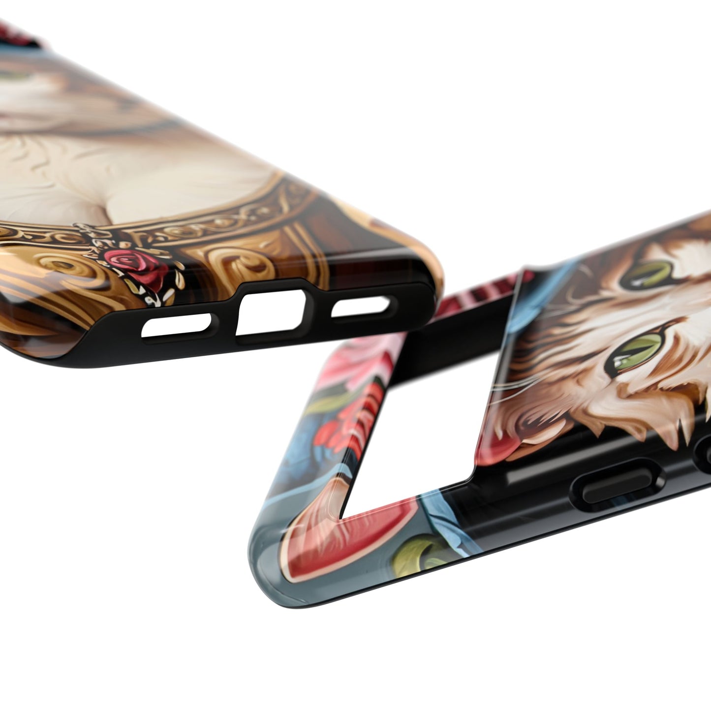 Oil Painting Cat Tough Phone Cases (A Lady 2)