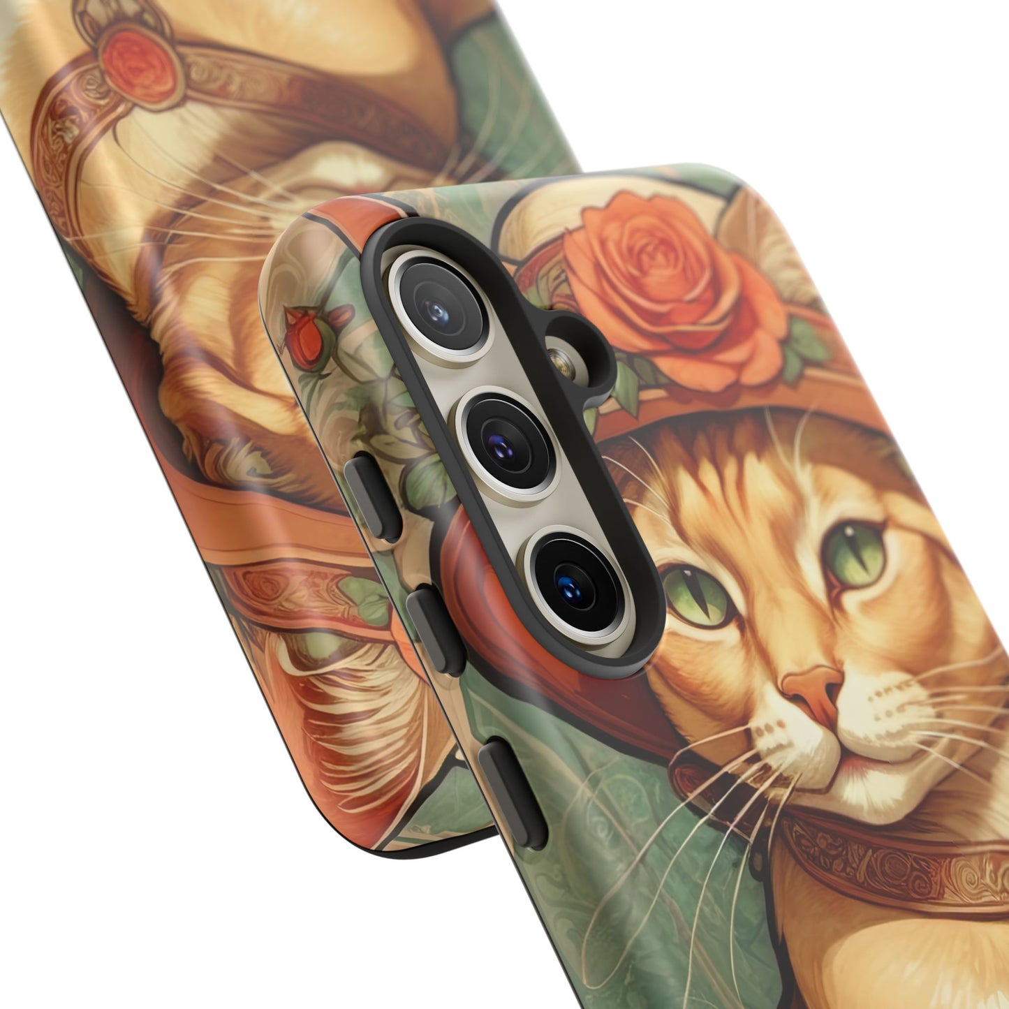Alphonse Mucha Tough Phone Cases (A lady cat)