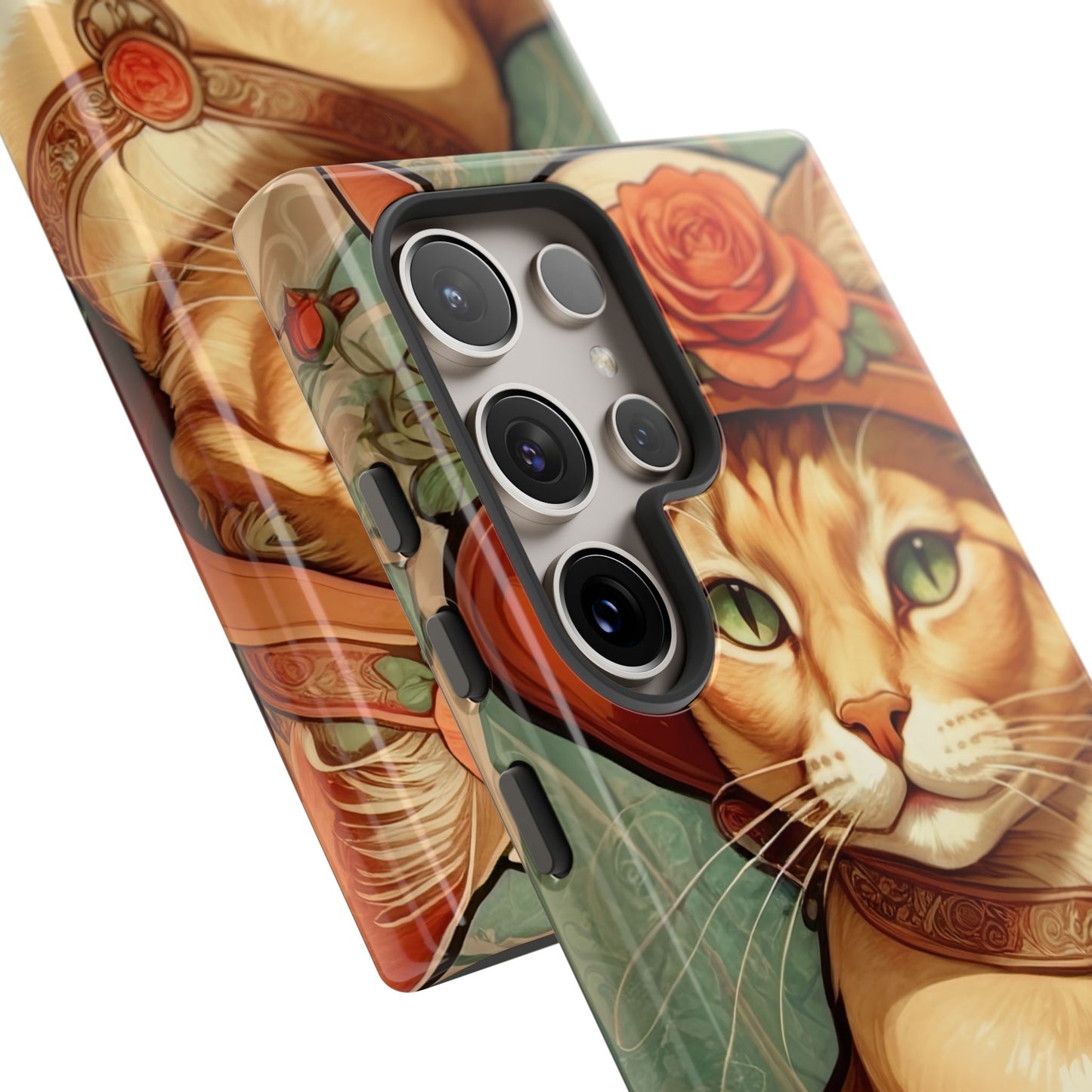 Alphonse Mucha Tough Phone Cases (A lady cat)