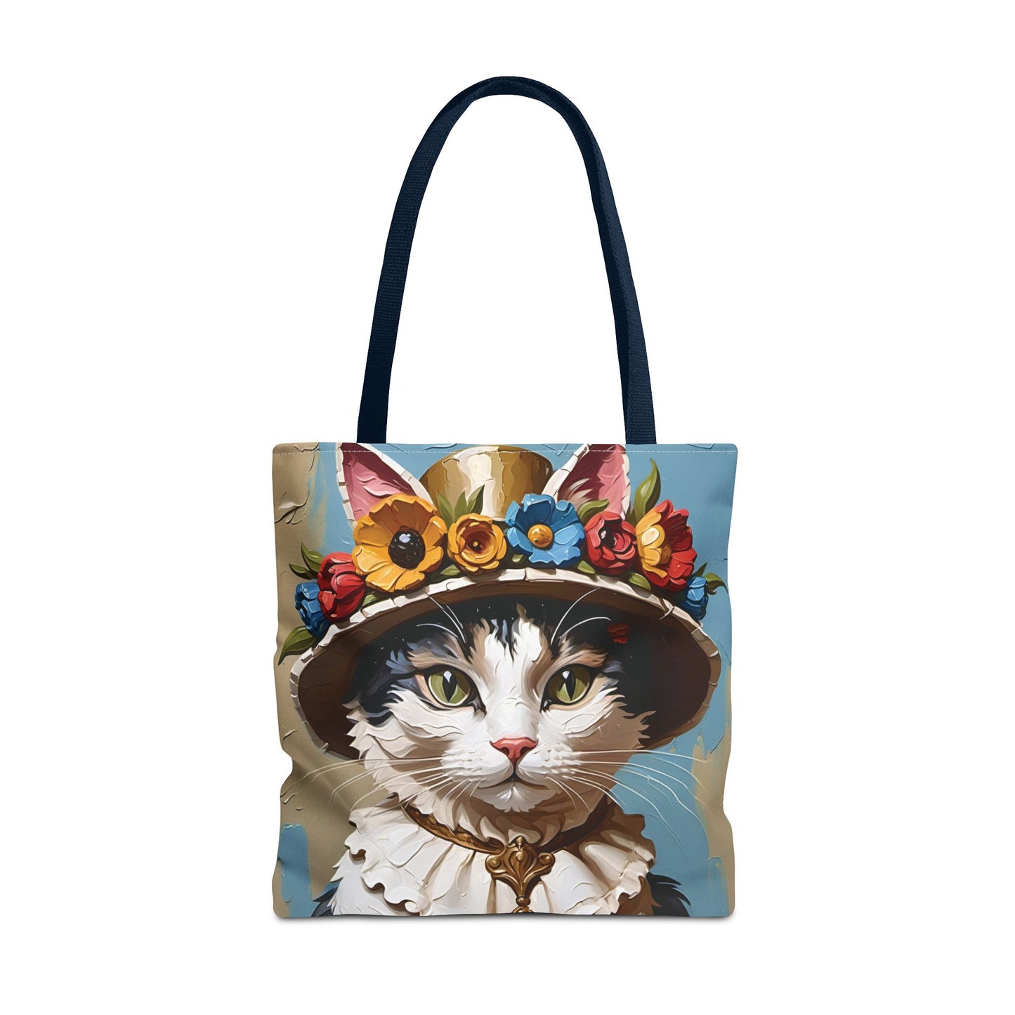 Cat Portrait in Oil Tote Bag