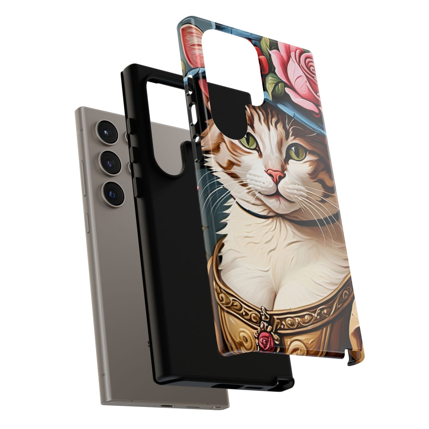 Oil Painting Cat Tough Phone Cases (A Lady 2)