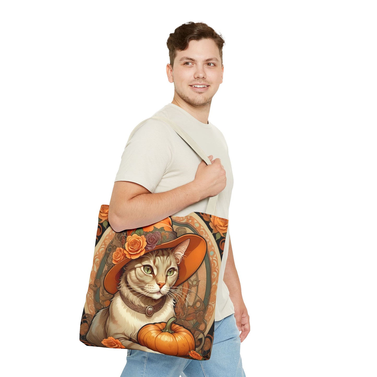 Halloween Art Nouveau Cat Tote