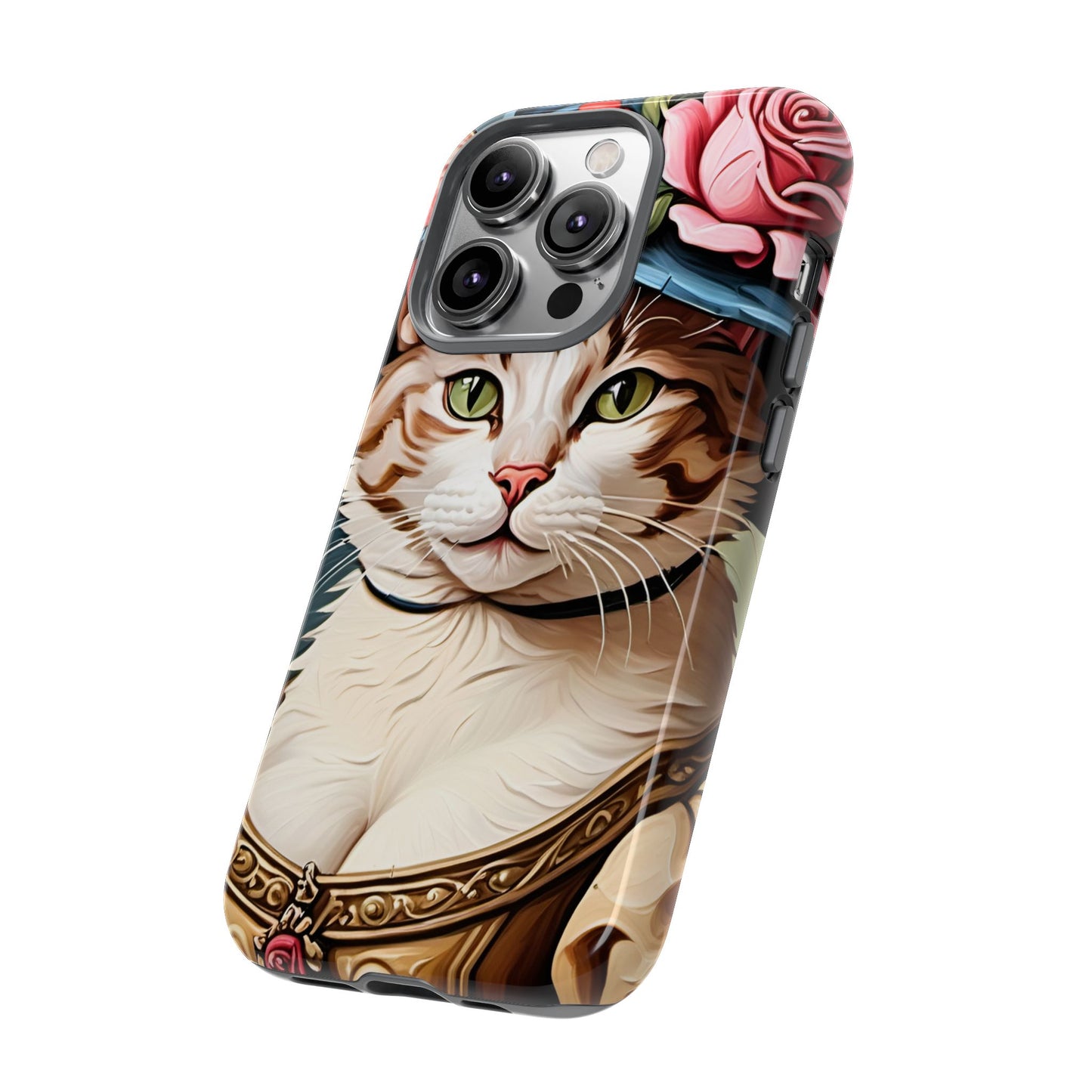 Oil Painting Cat Tough Phone Cases (A Lady 2)