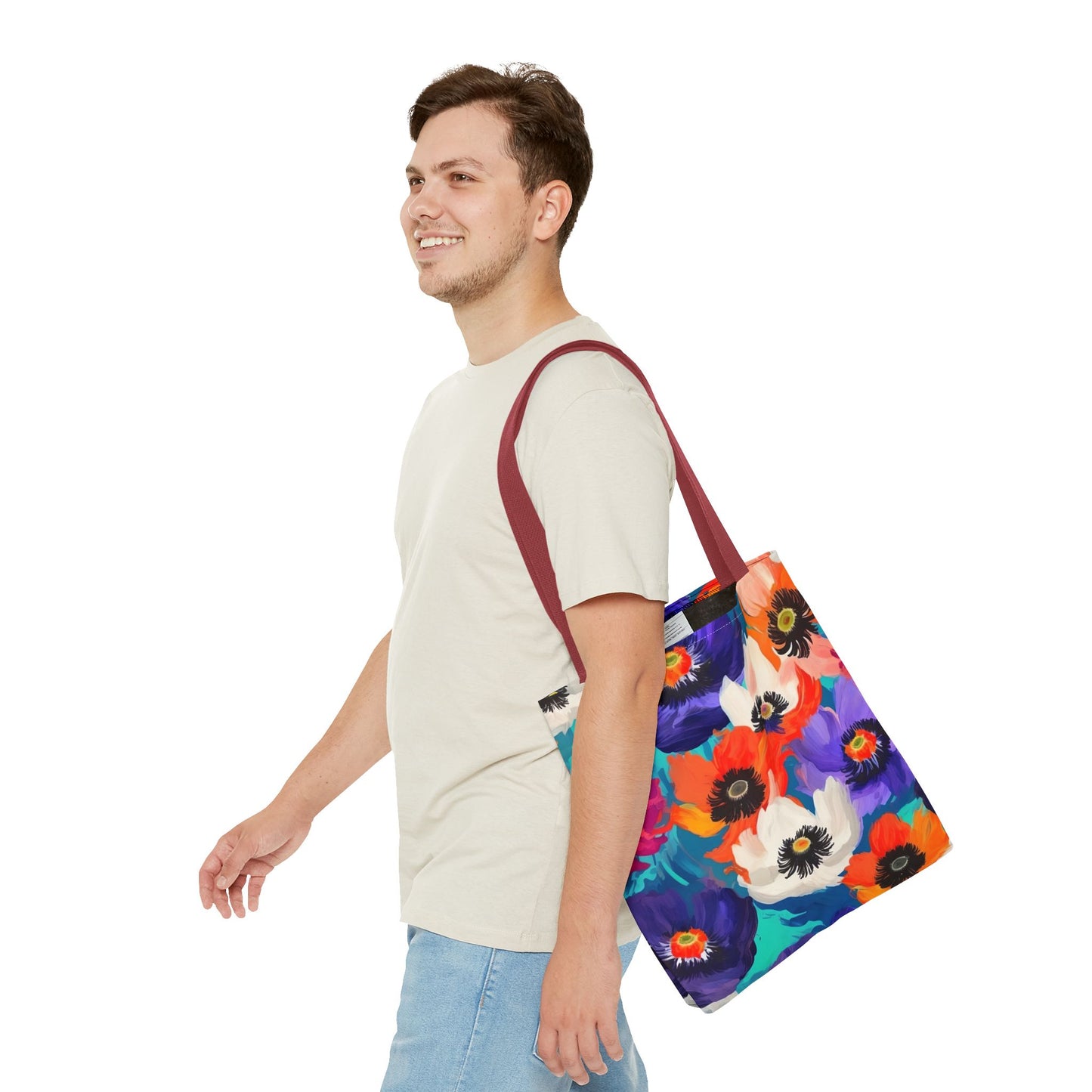 Fauvism inspired Colorful Anemones Tote Bag