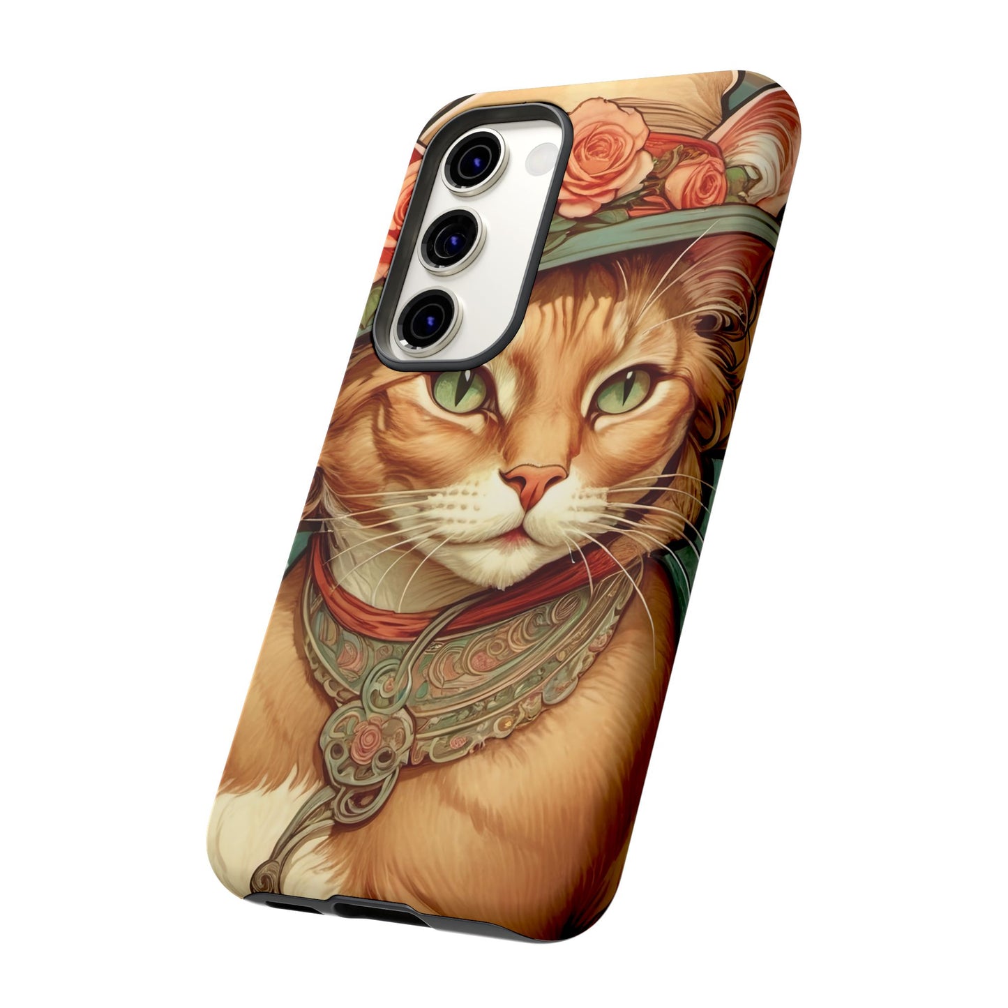 Alphonse Mucha Tough Phone Cases (A lady cat 2)