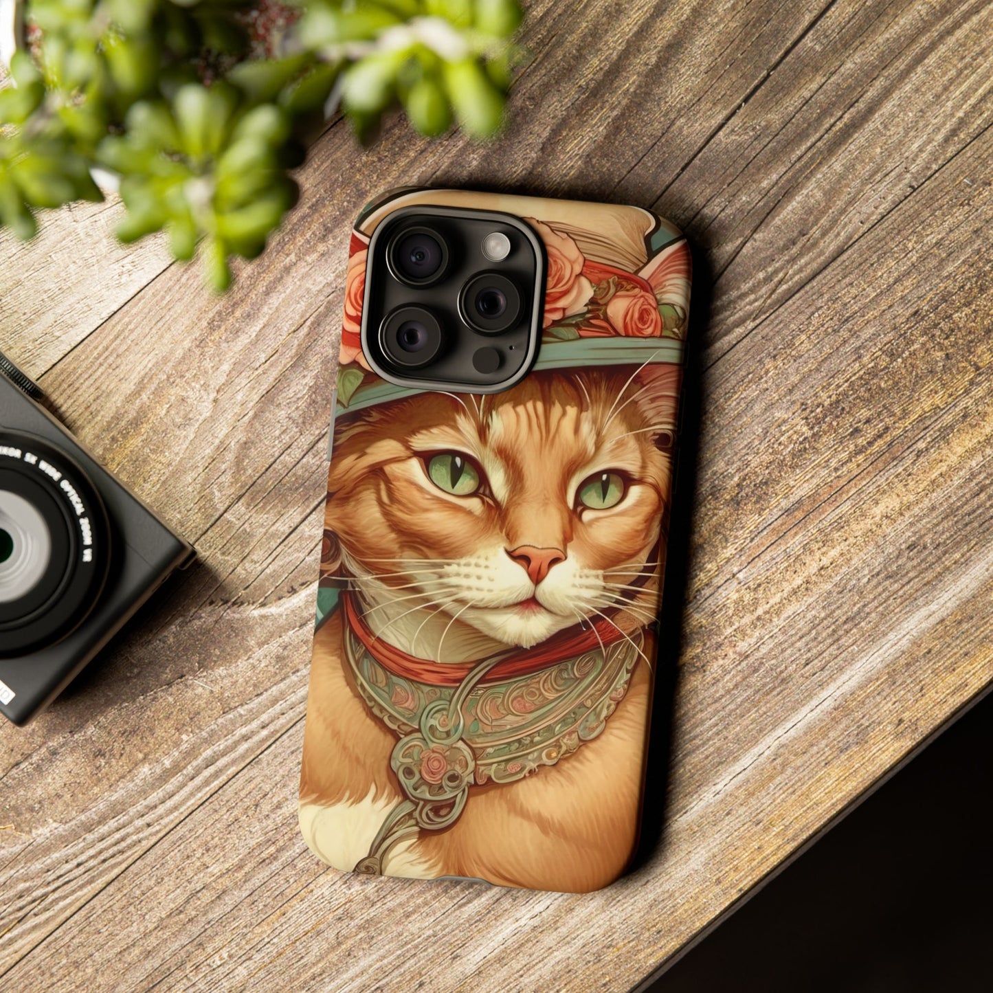 Alphonse Mucha Tough Phone Cases (A lady cat 2)