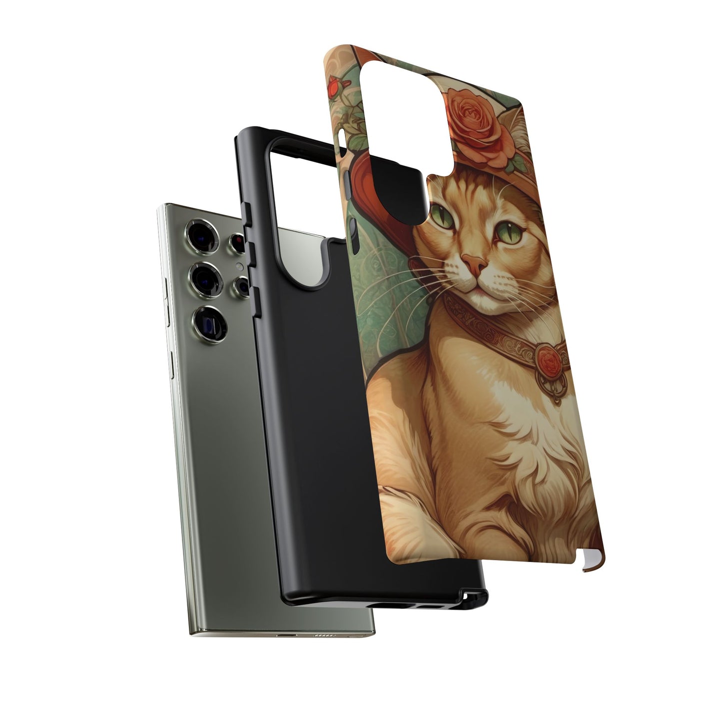 Alphonse Mucha Tough Phone Cases (A lady cat)