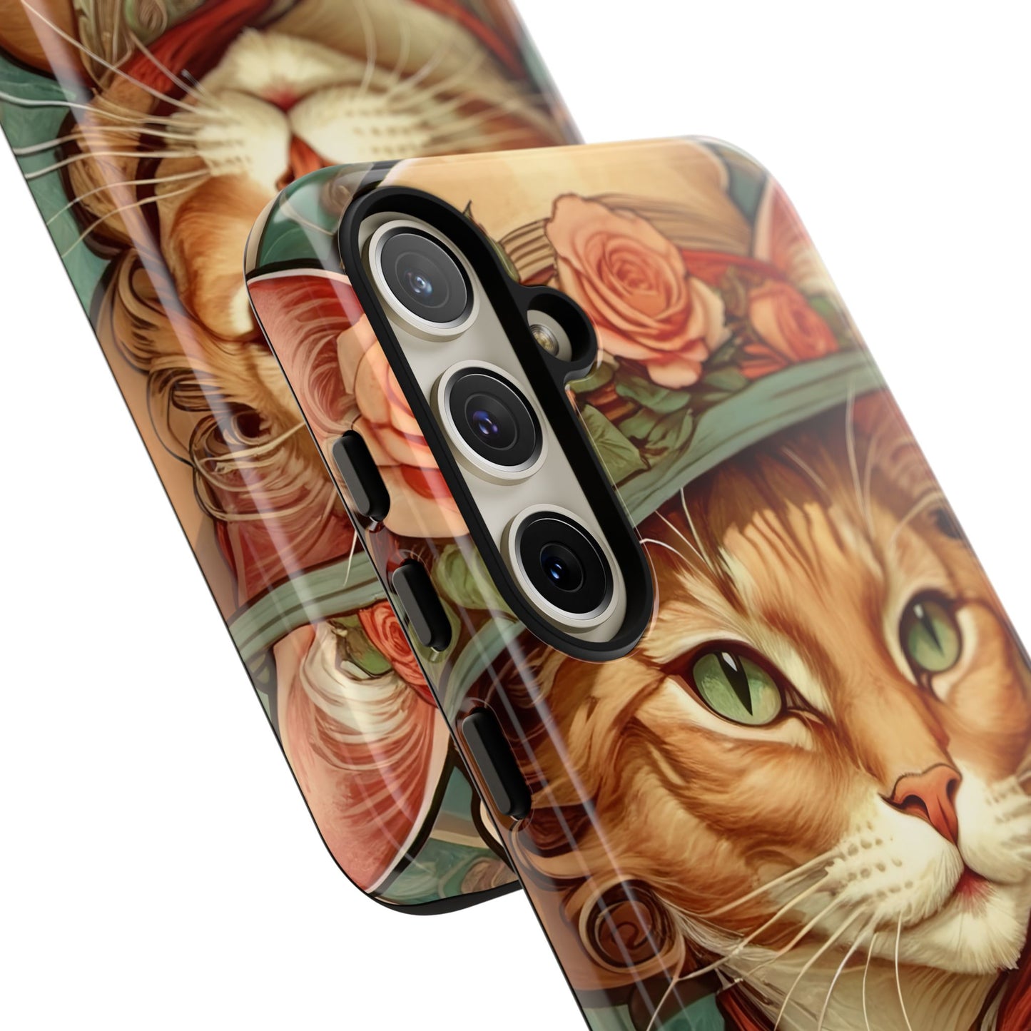 Alphonse Mucha Tough Phone Cases (A lady cat 2)