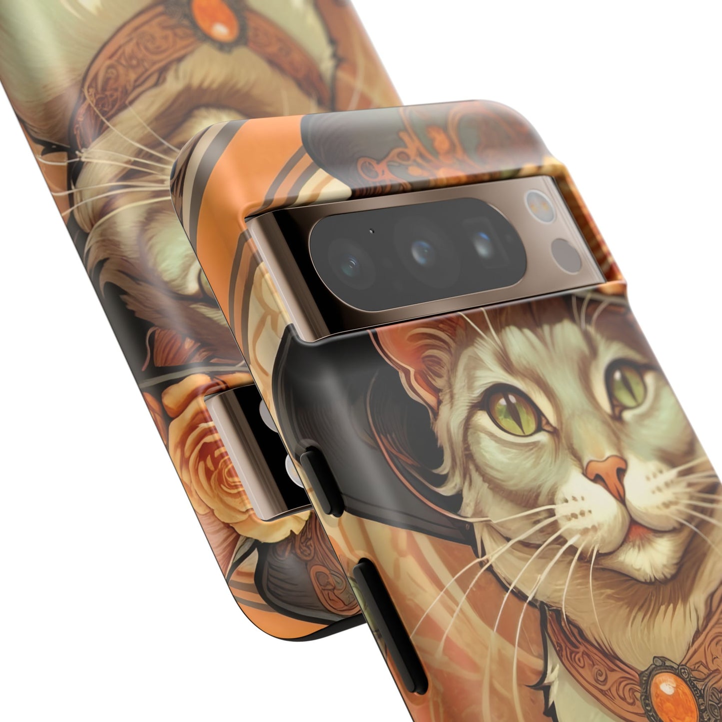 Halloween Alphonse Mucha Tough Phone Cases (A gentleman cat)