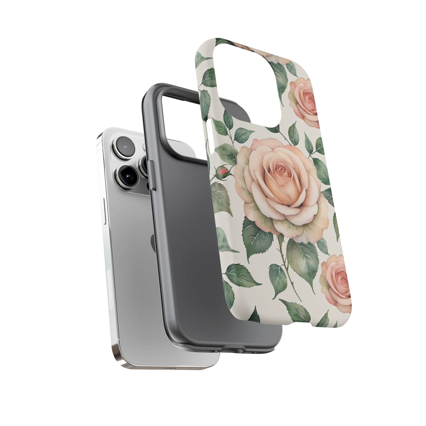 Watercolor Large Roses Tough Cases