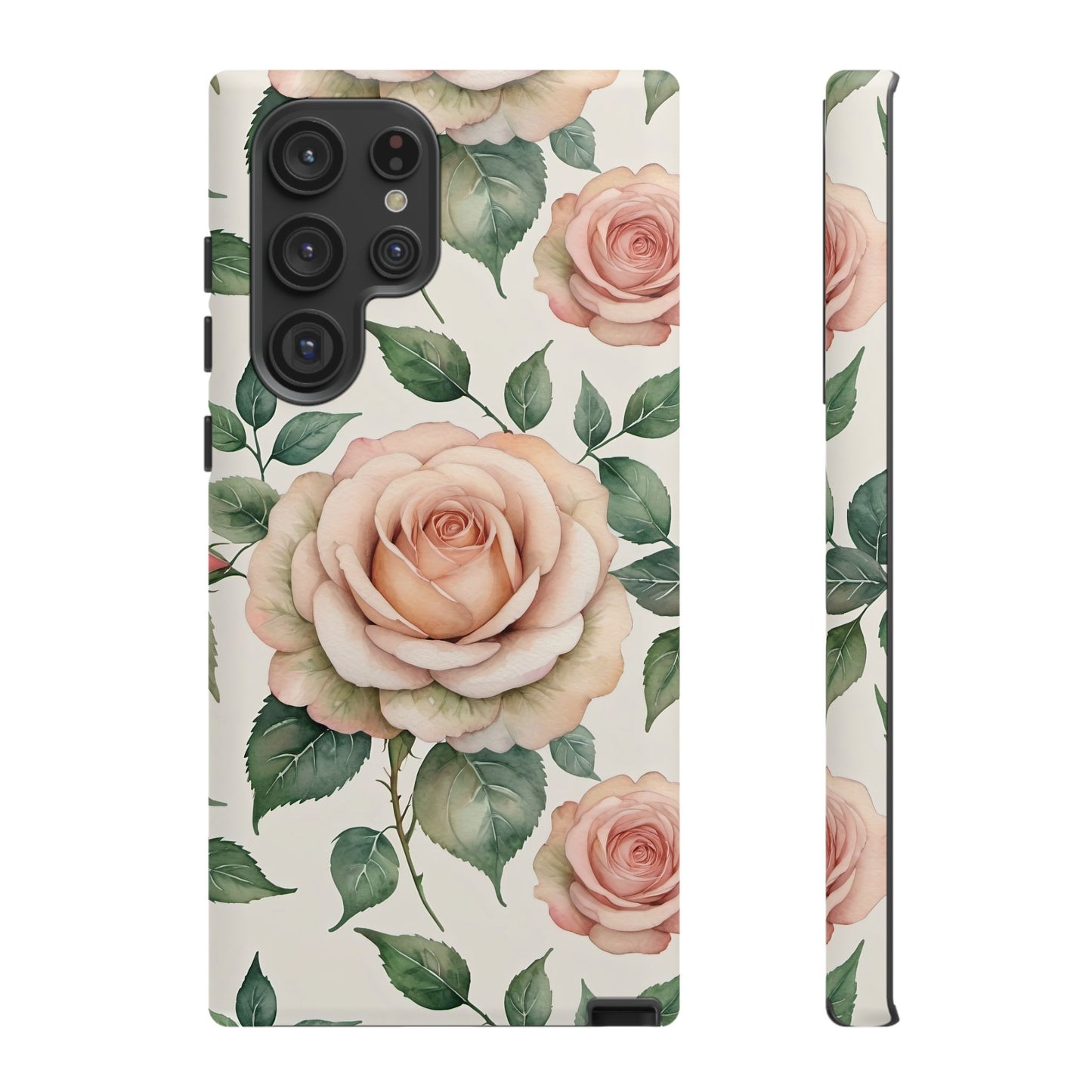 Watercolor Large Roses Tough Cases