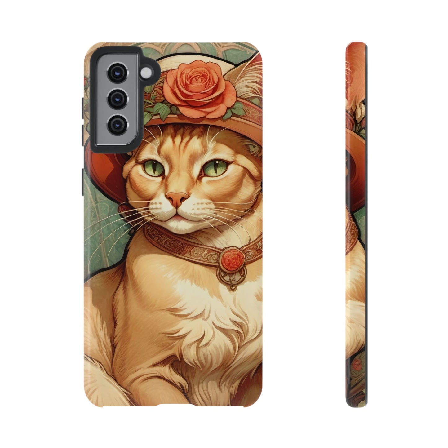 Alphonse Mucha Tough Phone Cases (A lady cat)
