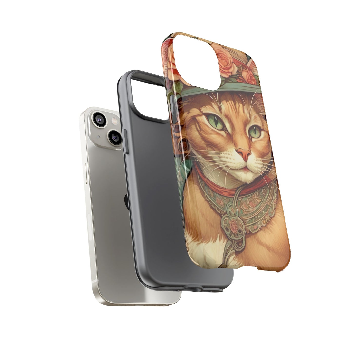 Alphonse Mucha Tough Phone Cases (A lady cat 2)