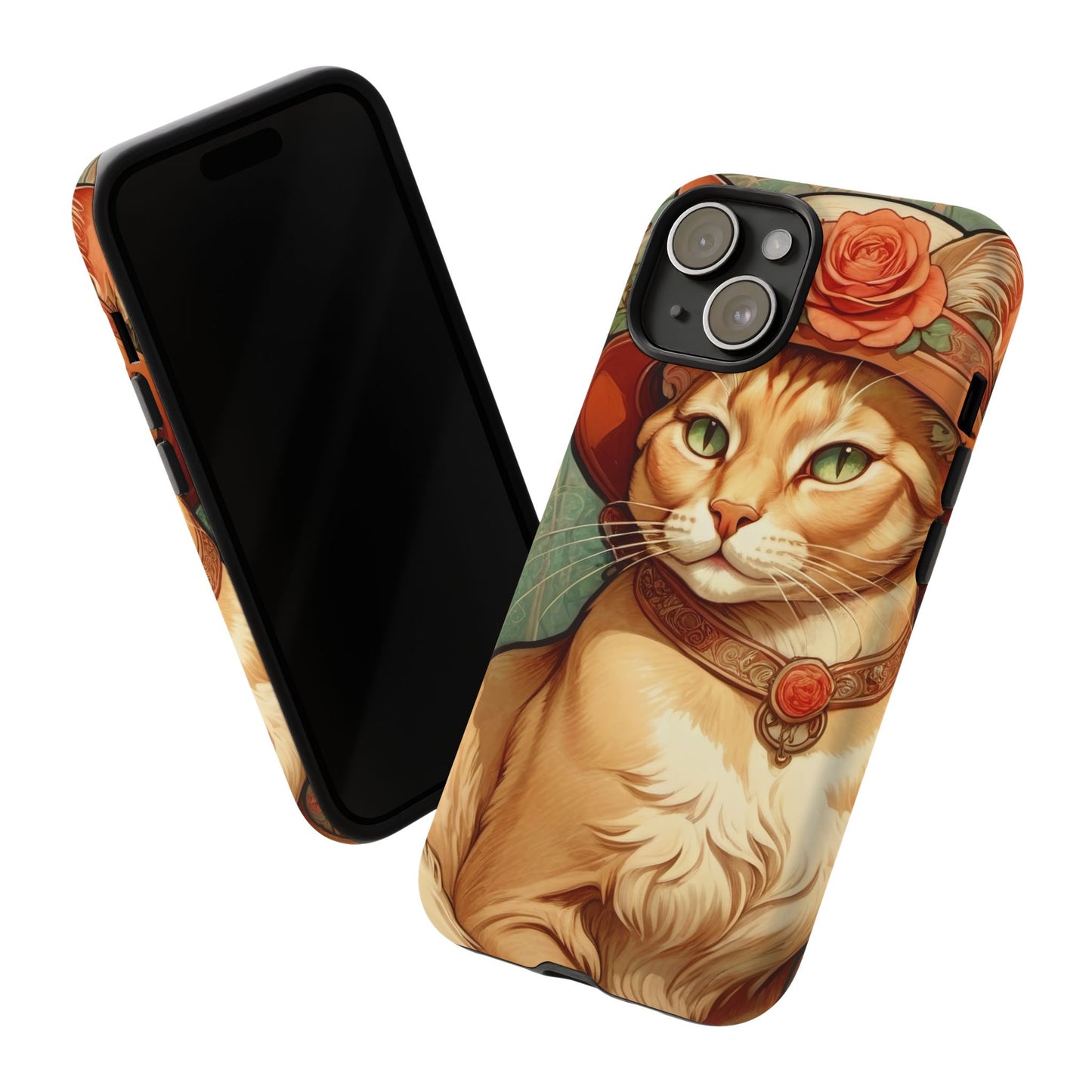 Alphonse Mucha Tough Phone Cases (A lady cat)