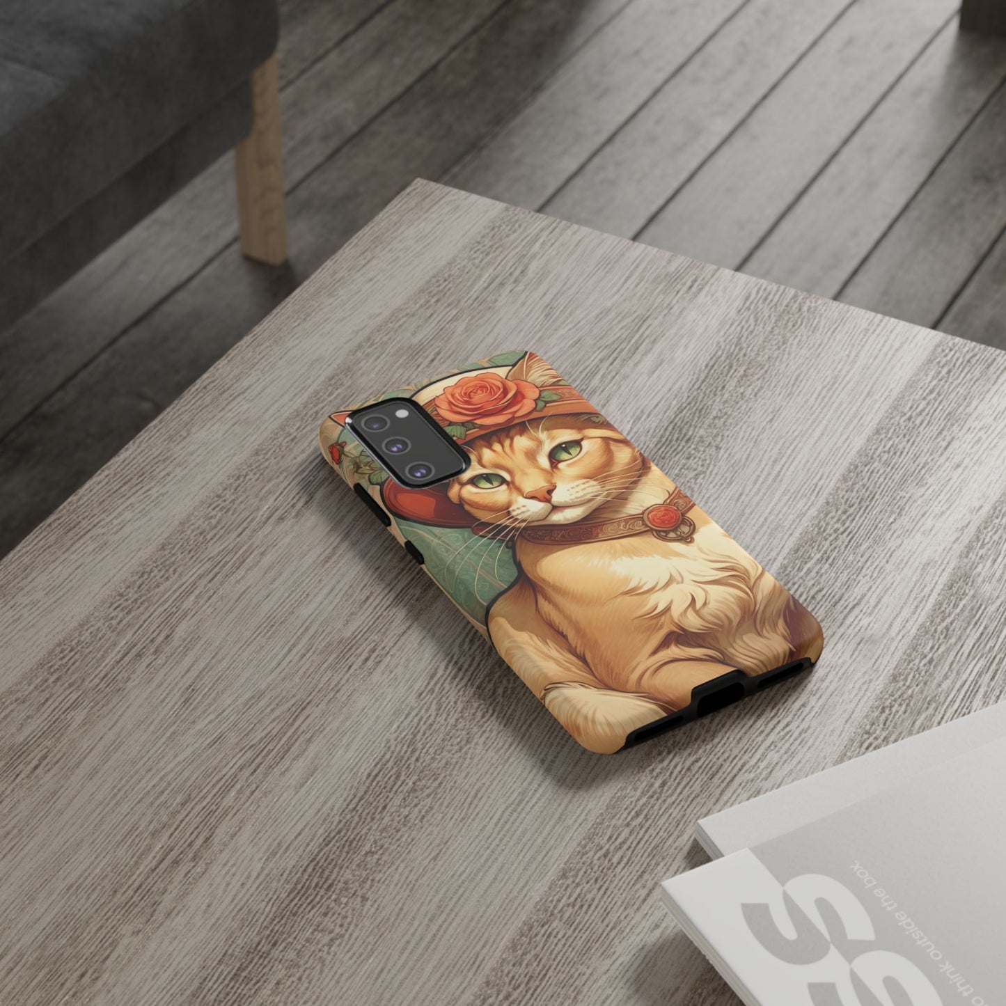 Alphonse Mucha Tough Phone Cases (A lady cat)