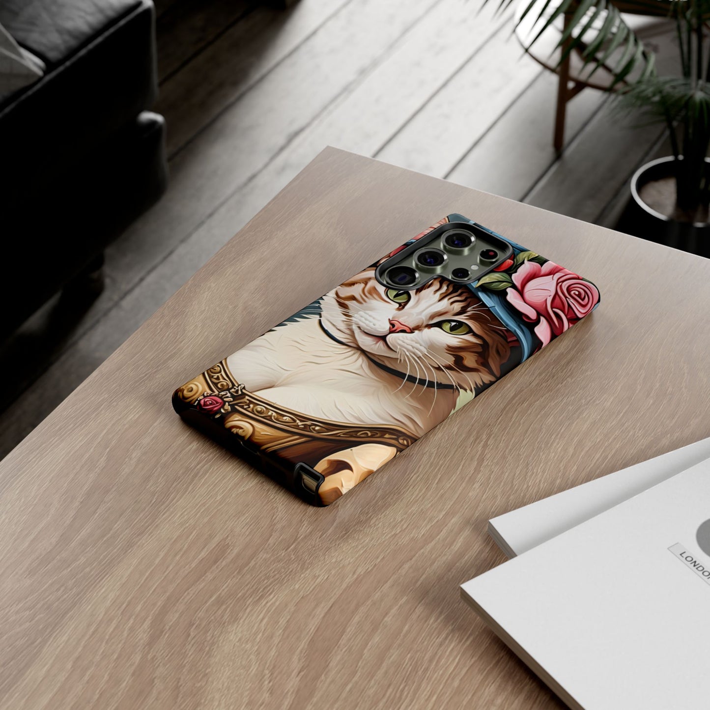 Oil Painting Cat Tough Phone Cases (A Lady 2)