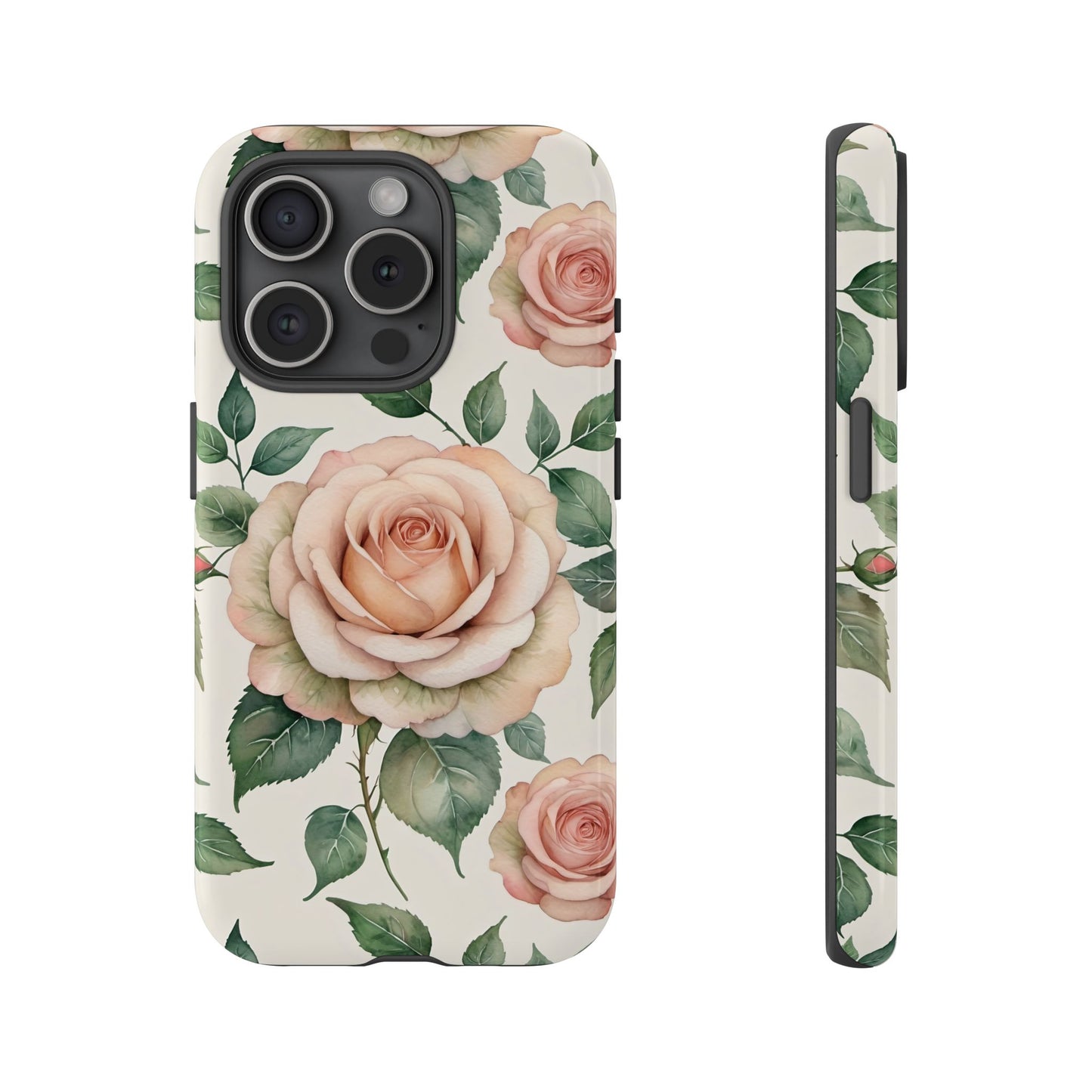 Watercolor Large Roses Tough Cases
