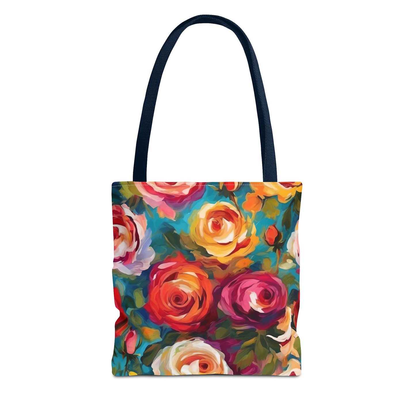 Claude Monet inspired Colorful Garden Roses Tote Bag