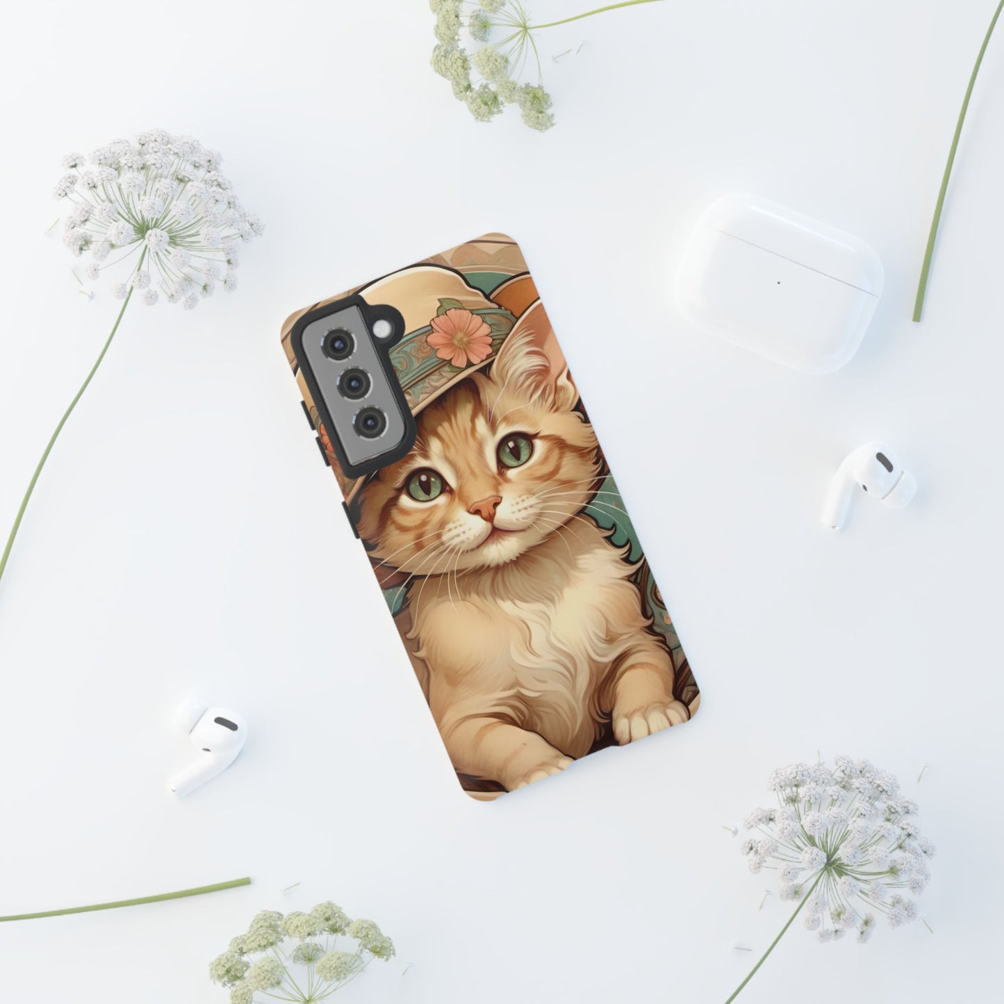 Alphonse Mucha Tough Phone Cases (A kitten)
