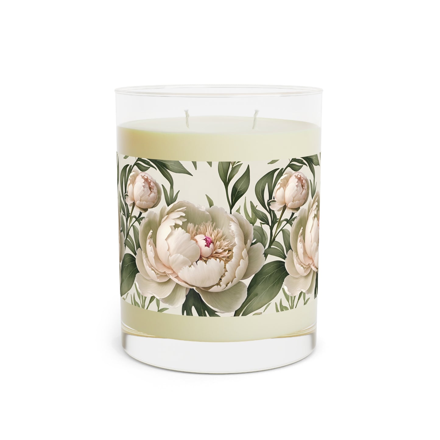 Peony Blossom Scented Candle - Full Glass, 11oz