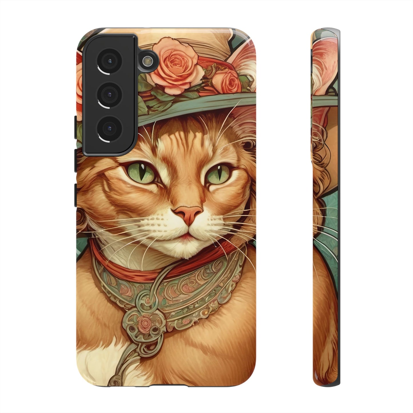 Alphonse Mucha Tough Phone Cases (A lady cat 2)