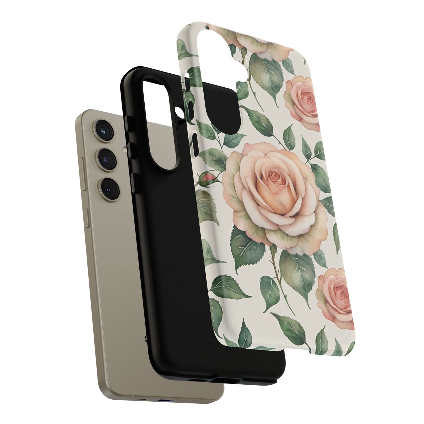 Watercolor Large Roses Tough Cases