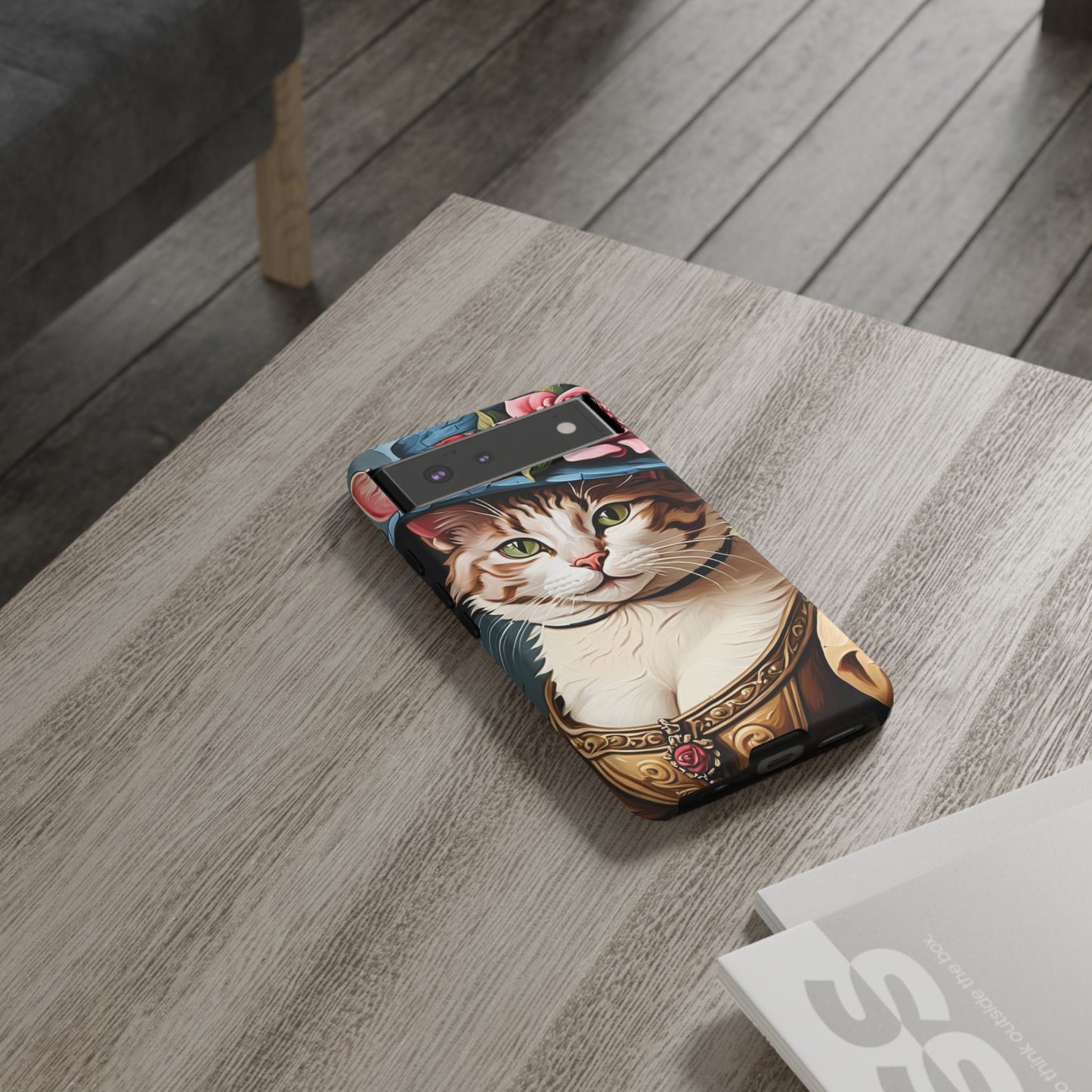 Oil Painting Cat Tough Phone Cases (A Lady 2)