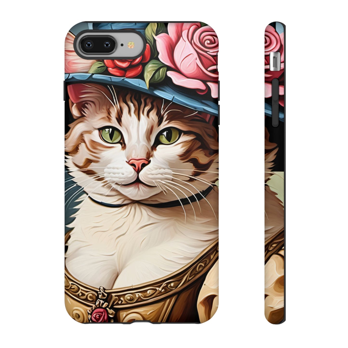 Oil Painting Cat Tough Phone Cases (A Lady 2)