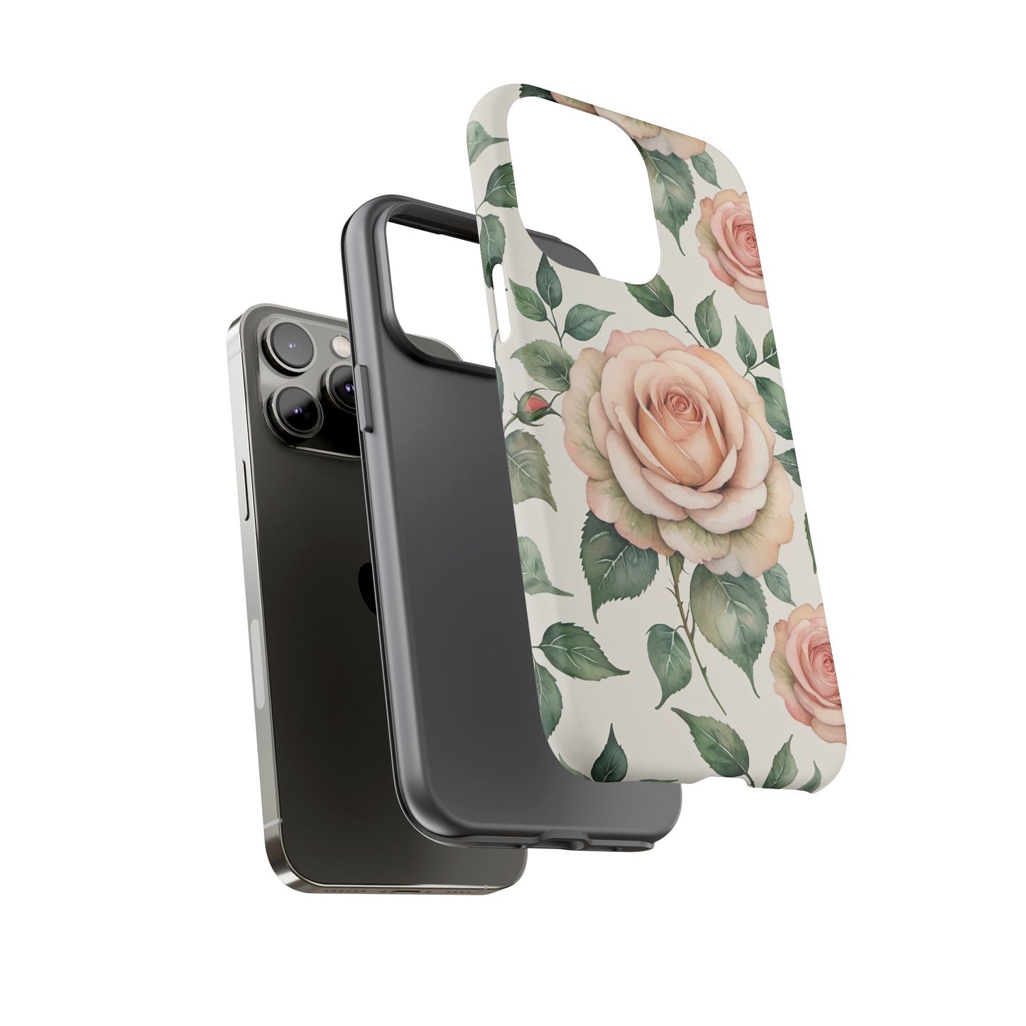 Watercolor Large Roses Tough Cases