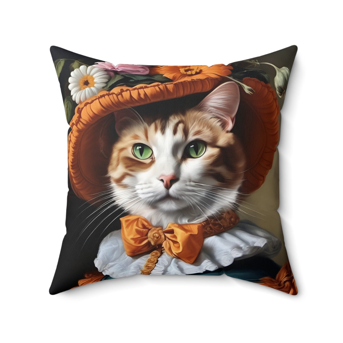 Rococo Cat Square Pillow