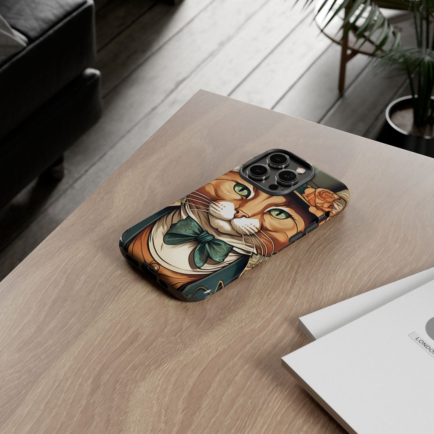 Alphonse Mucha Tough Phone Cases (A gentleman cat)
