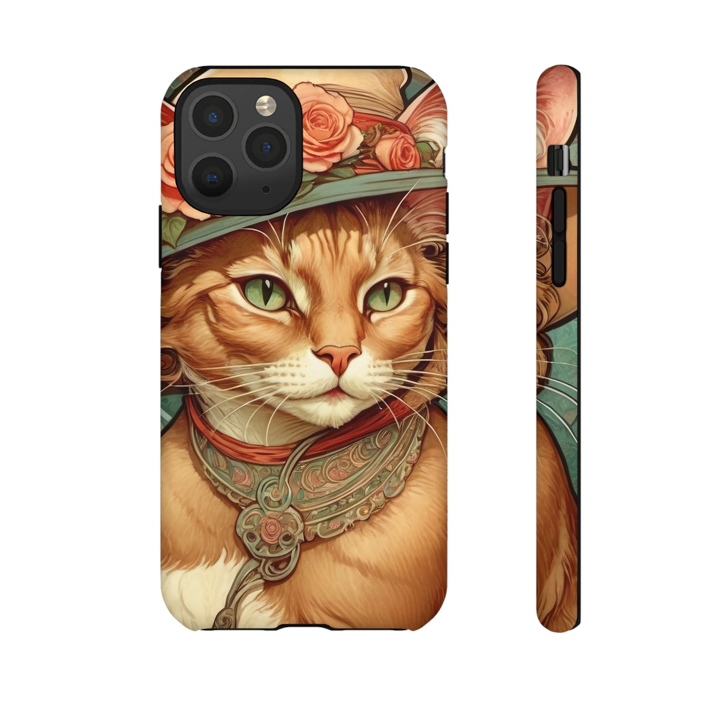 Alphonse Mucha Tough Phone Cases (A lady cat 2)