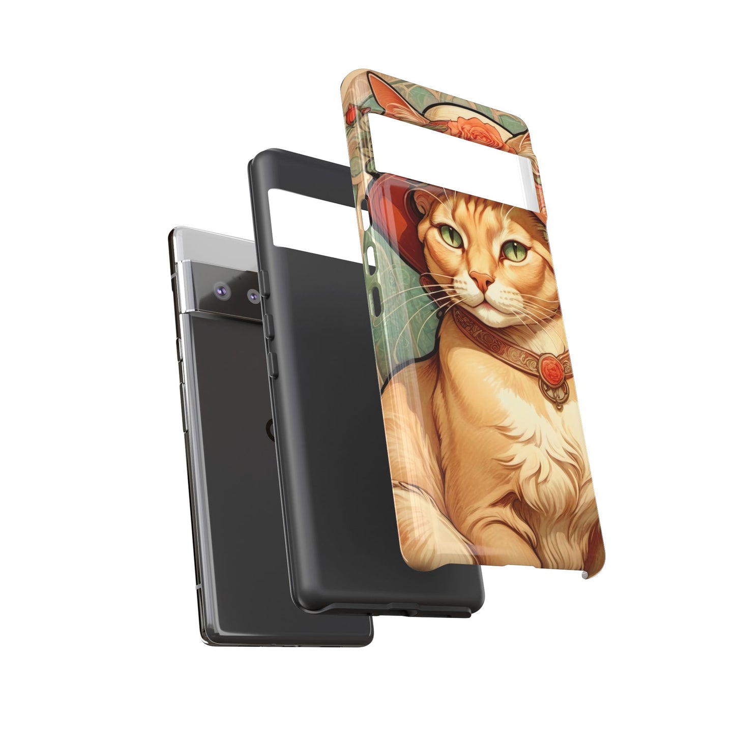 Alphonse Mucha Tough Phone Cases (A lady cat)